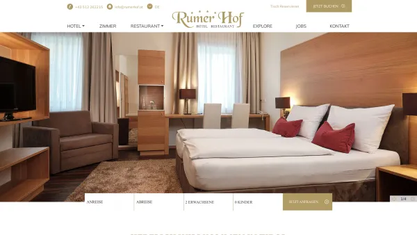 Website Screenshot: Gottfried Hotel Rumerhof Ihr Hotel Rum bei Innsbruck ideal für Reisegruppen und Busreisen - Hotel Rumer Hof in Tirol | Hotel & Restaurant Rumer Hof - Date: 2023-06-26 10:20:26