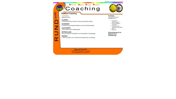 Website Screenshot: RUNDum Coaching - Mag. Vera Horky KEG - RUNDum Coaching - Date: 2023-06-26 10:20:26