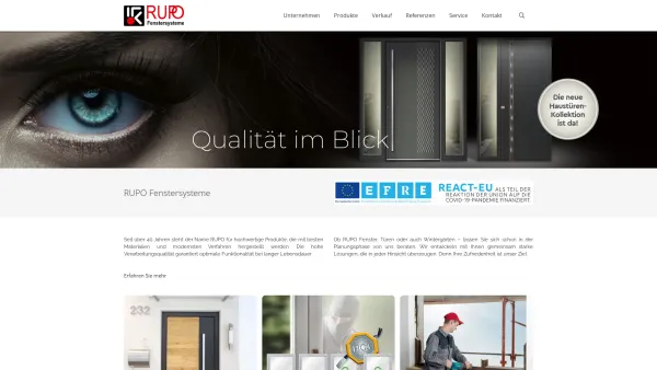 Website Screenshot: RUPO Holzschwingtor Ges.m.b.H - RUPO Fenstersysteme - Fenster von AluFusion - Date: 2023-06-26 10:20:26