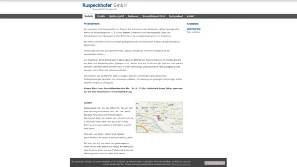Website Screenshot: E. Ruspeckhofer, Sprengmittelverschleiß - Ruspeckhofer GmbH - Startseite - Date: 2023-06-26 10:20:26