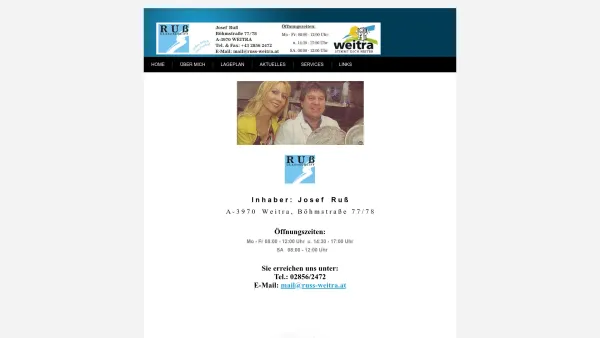 Website Screenshot: Ruß Josef Glas mit Schliff - Home - Date: 2023-06-14 10:38:13