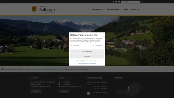 Website Screenshot: Gemeindeamt Rußbach am Paß Rußbach RiS-Kommunal - Rußbach - Startseite - Date: 2023-06-15 16:02:34