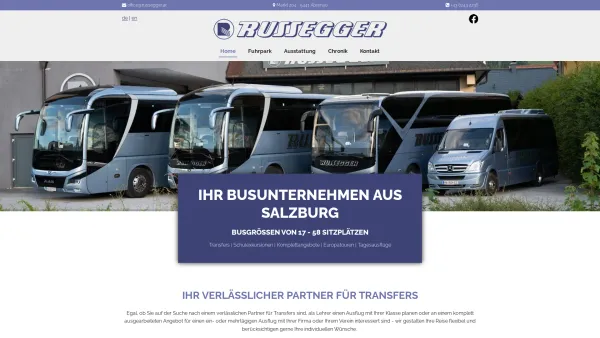 Website Screenshot: Konrad Russegger Reisebüro und Autobusbetrieb - Busunternehmen Salzburg - Autobusunternehmen Russegger - Date: 2023-06-26 10:20:26