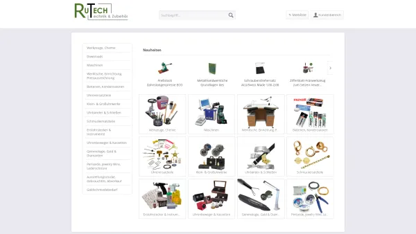 Website Screenshot: RuTech Rupp GmbH - Rutech Rupp GmbH - Großhandel für Uhren und Schmuckersatzteile. - Date: 2023-06-15 16:02:34