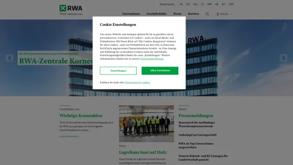 Website Screenshot: RWA Raiffeisen Ware Austria Aktiengesellschaft - Startseite | rwa.at - Startseite - Date: 2023-06-26 10:20:25