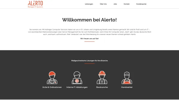 Website Screenshot: RZ EDV Service Christoph Zelezny - Willkommen bei Alerto! - Alerto GmbH - Oberndorf - Date: 2023-06-26 10:20:26