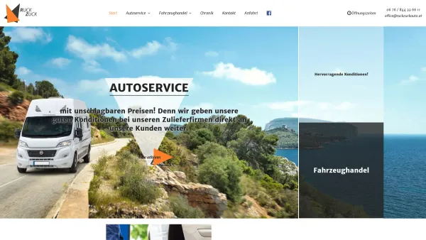 Website Screenshot: Ruck Zuck Automobile - Fahrzeughandel und Autowerkstatt in Spielberg - Date: 2023-06-14 16:38:50