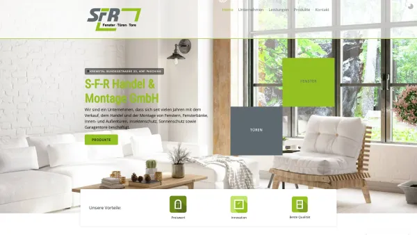 Website Screenshot: S-F-R Handel Montage Herzlich - S-F-R Handel & Montage GmbH | Der Spezialist aus Münzkirchen - Date: 2023-06-26 10:20:29