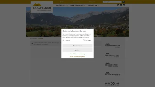 Website Screenshot: Stadtgemeinde Saalfelden am Steinernen Saalfelden am Steinernen Meer - Saalfelden am Steinernen Meer - Startseite - Date: 2023-06-26 10:20:29