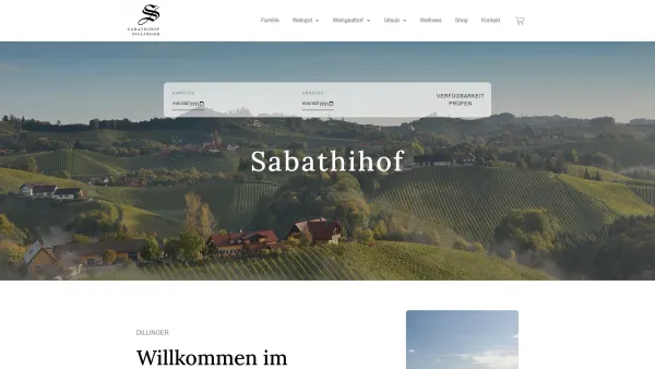 Website Screenshot: Weingut-Essgut-Schlafgut Sabathihof - Weingasthof Sabathihof – Sabathihof Dillinger – Weingut Essgut Schlafgut Feelgut - Date: 2023-06-15 16:02:34