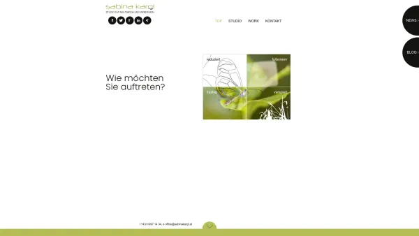 Website Screenshot: Sabina Kargl, Studio für Multimedia und Webdesign - Sabina Kargl, Studio für Multimedia und Webdesign - Das Studio Sabina Kargl konzipiert, gestaltet, pixelt und programmiert seit 2003. Und das mit Leidenschaft. - Date: 2023-06-26 10:20:29