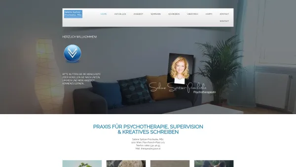 Website Screenshot: Praxis für Psychotherapie und Supervision Sabine Spitzer-Prochazka MSc - Startseite - Sabine Spitzer-Prochazka - Date: 2023-06-14 10:44:54