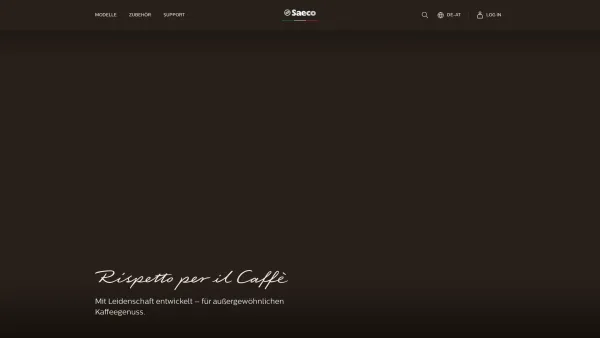 Website Screenshot: Saeco Coffee machines - Saeco | Home - Date: 2023-06-26 10:20:29