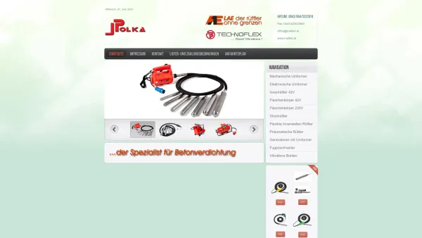 Website Screenshot: Polka GmbH Glasfaserbeton, Balustraden, Säulen - Startseite - Date: 2023-06-14 10:44:54
