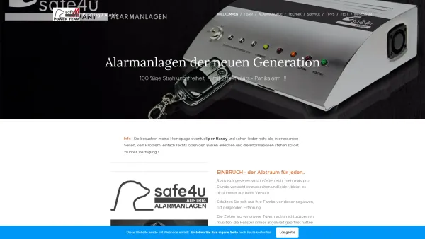 Website Screenshot: Günter Roth safe4u Alarmanlagen - safe4u-guenter-roth - Date: 2023-06-26 10:20:29