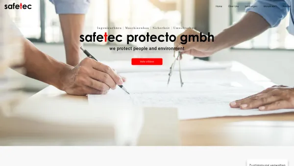 Website Screenshot: Ing. Hermann safeTec partnership with safety - Home - Safetec Protecto GmbH - Date: 2023-06-26 10:20:29