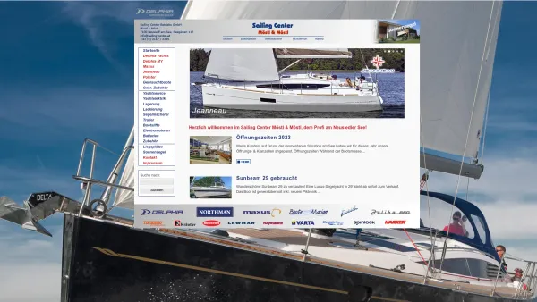 Website Screenshot: Sailing Center BetriebsgmbH. - Sailing Center - Date: 2023-06-26 10:20:32