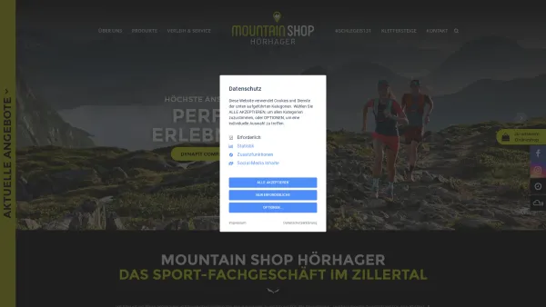 Website Screenshot: Salewa Mountainshop Hörhager - Sportgeschäft Zillertal - Mountainshop Hörhager - Date: 2023-06-26 10:20:32