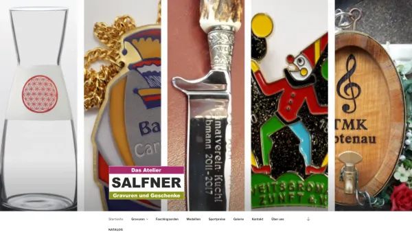 Website Screenshot: Helmut Salfner Graveurmeister und Fachgeschäft  - SALFNER - Medaillen Abzeichen Faschingsorden Glaswaren - Date: 2023-06-26 10:20:32