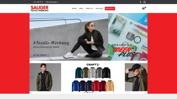 Website Screenshot: Saliger Textile Werbung - Saliger • Ideen Plus - Date: 2023-06-15 16:02:34