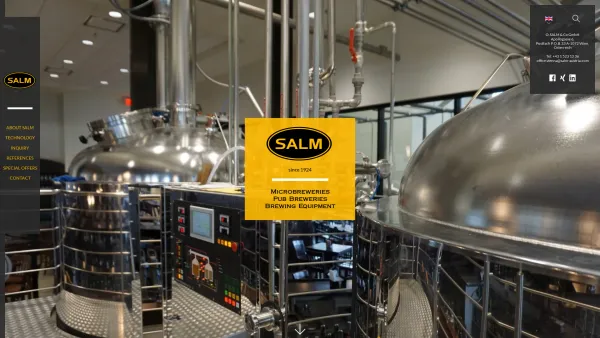 Website Screenshot: O.Salm - Brewery Equipment, Craft Brewery & Microbrewery by Salm Austria - Date: 2023-06-26 10:20:32