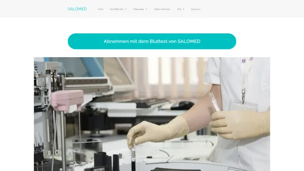 Website Screenshot: SALOMED GMBH Gesellschaft für biologische Medizin GmbH - Abnehmen mit dem Bluttest - Date: 2023-06-26 10:20:32