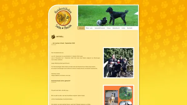 Website Screenshot: Salon Hundestübchen - Salon Hundestübchen - Helga Wegener - Kirchbichl - Wörgl - Kufstein - Tirol - Hundefriseur - Fellpflege - Date: 2023-06-26 10:20:32