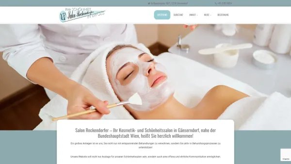 Website Screenshot: Salon Reckendorfer - Professioneller Kosmetik- und Schönheitssalon in Gänserndorf - Date: 2023-06-26 10:20:32