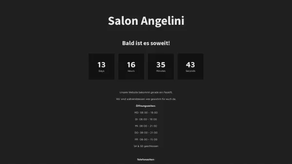 Website Screenshot: Salon Angelini Friseur & Sugaring - Salon Angelini - Date: 2023-06-26 10:20:32