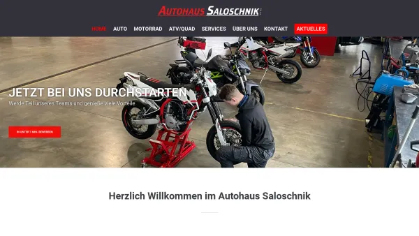 Website Screenshot: Autohaus Saloschnik GmbH - Home - Autohaus Saloschnik - Date: 2023-06-14 10:37:01