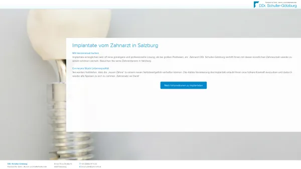 Website Screenshot: Implantat Salzburg Zahnarzt Salzburg DDr.Schuller-Götzburg - Implantat Salzburg | DDr.Schuller-Götzburg - Date: 2023-06-26 10:20:35