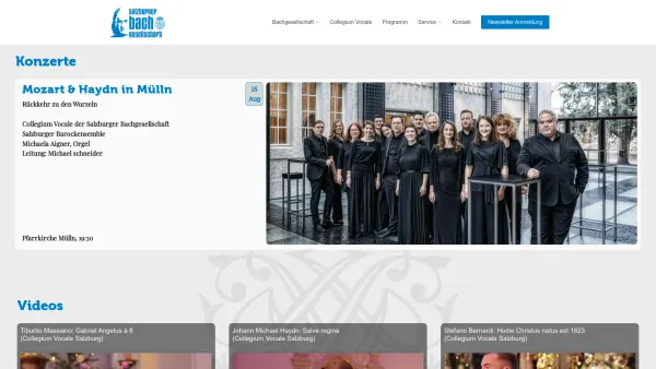 Website Screenshot: Salzburger Bachgesellschaft - Salzburger Bachgesellschaft - Date: 2023-06-26 10:20:35