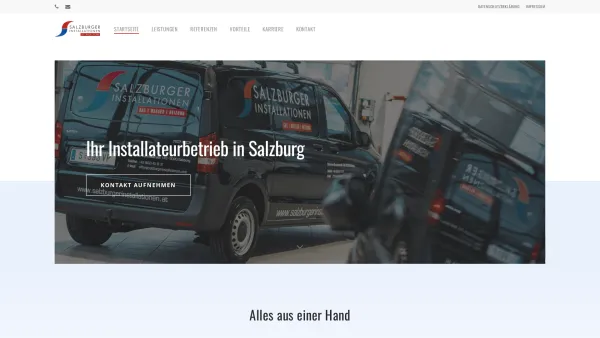 Website Screenshot: Salzburger Installationen GWH OG - Installateur Salzburg - Ihr kompetenter Partner - Salzburger Installationen - Date: 2023-06-26 10:20:35