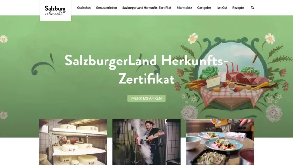 Website Screenshot: Salzburger Agrar Marketing Salzburger Landwirtschaft - Produkte und Lebensmittel aus Salzburger Landwirtschaft - SalzburgerLand Herkunfts-Zertifikat - Date: 2023-06-26 10:20:35