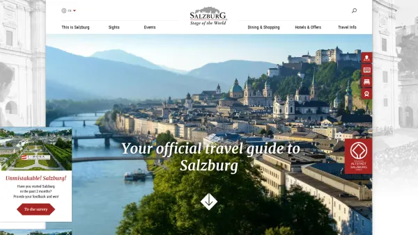 Website Screenshot: TSG Tourismus Salzburg SALZBURG.INFO Tourismusinformation und Hotelbuchung Stadt SalzburgSalzburginfo - Travel Guide to Salzburg, City of Culture : salzburg.info - Date: 2023-06-26 10:20:35