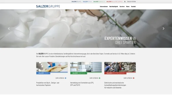 Website Screenshot: Salzer Papier GmbH - Salzer - Date: 2023-06-14 10:44:57