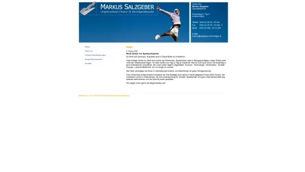 Website Screenshot: SALZGEBER Vermögen Ihr unabhängiger Finanzierungs und Vermögensberater - Salzgeber Markus – Unabhängiger Finanz- und Vermögensberater - Date: 2023-06-15 16:02:34