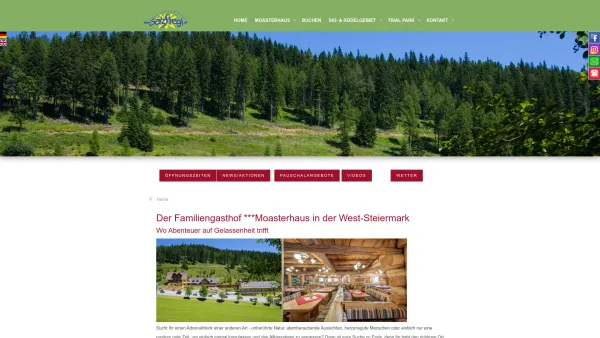 Website Screenshot: Gasthof***Moasterhaus - Ski- und Rodelgebiet, Trial Park, Wandern, Ausflug Salzstiegl, Hotel Moasterhaus - Date: 2023-06-26 10:20:35