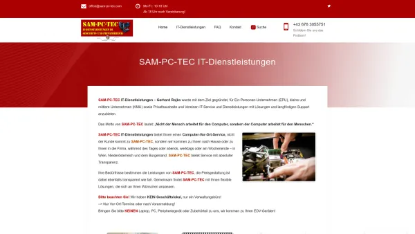 Website Screenshot: SAM-PC-TEC IT-Dienstleistungen  Gerhard Rojko - SAM-PC-TEC IT-Dienstleistungen - Gerhard Rojko - Date: 2023-06-26 10:26:41
