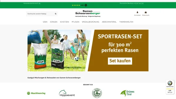 Website Screenshot: Samen Schwarzenberger e.U. - Onlineshop Samen Schwarzenberger - Date: 2023-06-14 10:44:57