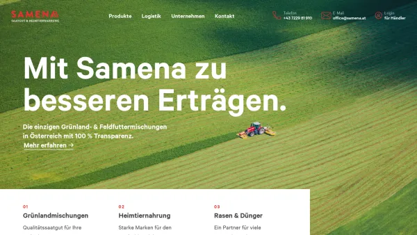 Website Screenshot: Samena Handels Neue Seite 2 - Mit Samena zu besseren Erträgen - Samena - Date: 2023-06-26 10:20:35