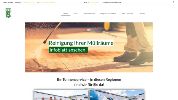 Website Screenshot: Mag. Peter Hinteregger GmbH - Home - Tonnenreinigung - Biotonnen, Mehrkammertonnen uvm. - Date: 2023-06-26 10:20:35
