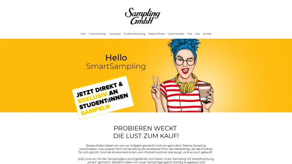 Website Screenshot: Sampling.at Agentur für Product Sampling - Produktsampling | Sampling GmbH | Wien - Date: 2023-06-26 10:20:35