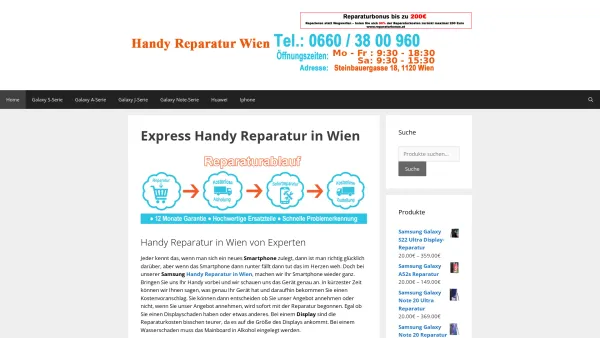Website Screenshot: Professionelle Samsung Handy Reparatur! - Professionelle Samsung Handy Reparatur in Wien - Date: 2023-06-14 10:44:57
