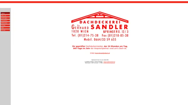 Website Screenshot: Dachdeckerei Gerhard Sandler Ihr geprüfter Dachdechdeckermeister  - Dachdeckerei Gerhard Sandler - Ihr geprüfter Dachdechdeckermeister - Date: 2023-06-26 10:20:38