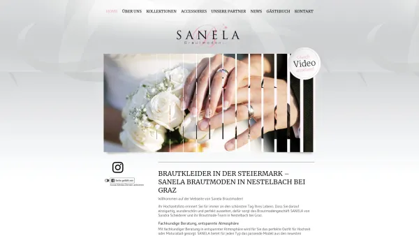 Website Screenshot: Sanela Brautmoden OG - Brautmode - SANELA Brautmoden OG - Date: 2023-06-26 10:20:38