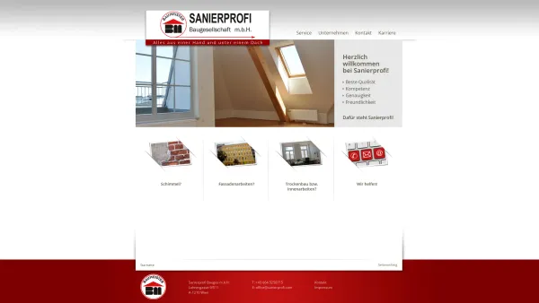 Website Screenshot: Sanierprofi Baugesellschaft m.b.H. - Sanierprofi - Baugesellschaft m.b.H. - Date: 2023-06-26 10:20:38
