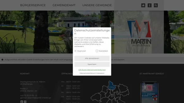 Website Screenshot: Gemeinde St. MartMühlkreis - St. Martin im Mühlkreis - Startseite - Date: 2023-06-26 10:20:38