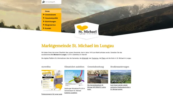 Website Screenshot: Marktgemeinde St. Michael Lungau - Marktgemeinde Sankt Michael im Lungau - www.sankt-michael.at - Date: 2023-06-26 10:20:38