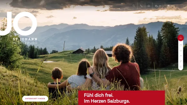 Website Screenshot: Tourismusverband St Johann im St. Johann Pongau - Fühl dich frei. Im Herzen Salzburgs. - Date: 2023-06-26 10:20:38